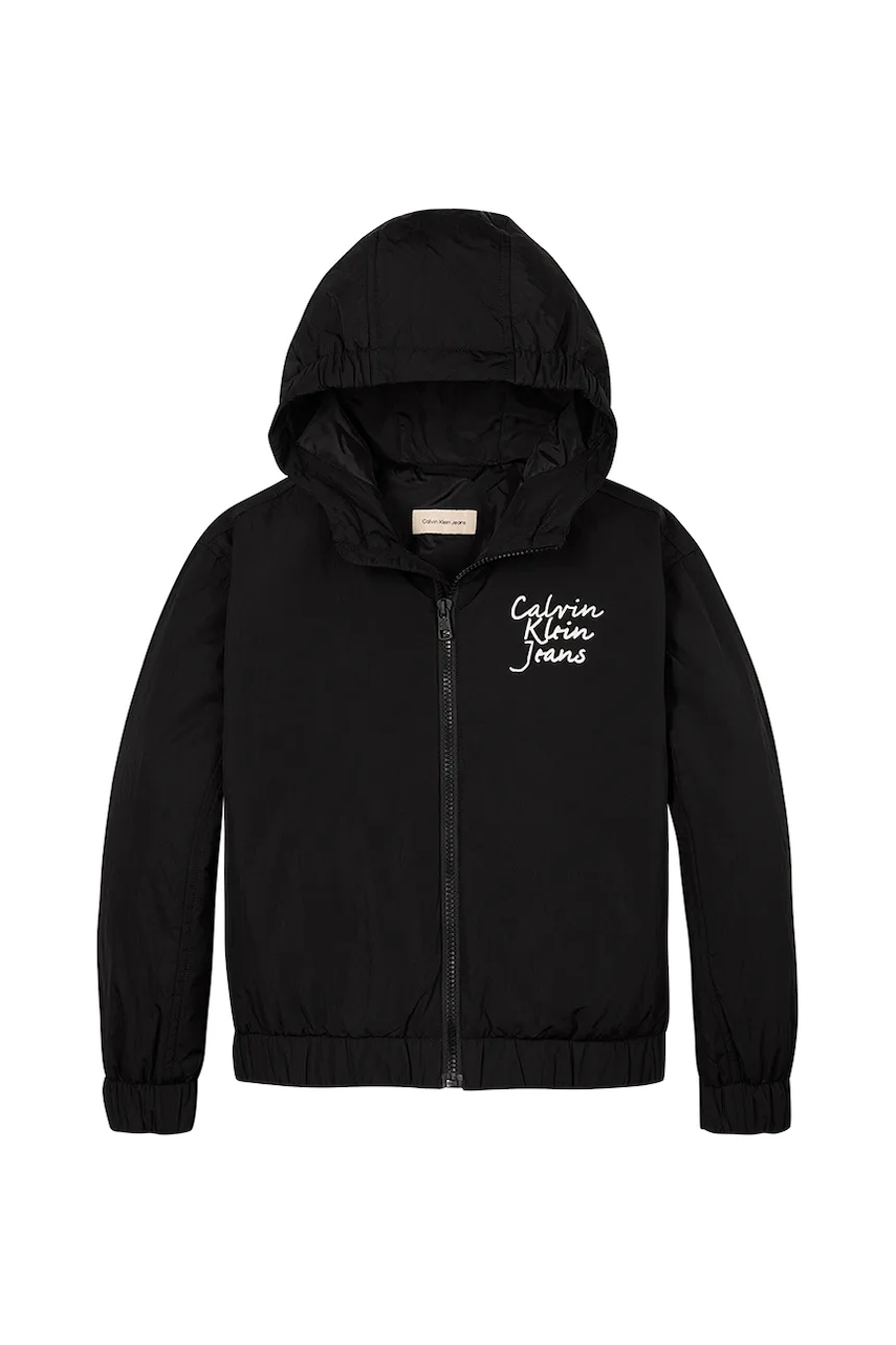 Детская куртка-бомбер Calvin Klein Jeans цвет чёрный IG0IG02796 Детская куртка-бомбер Calvin Klein Jeans цвет чёрный IG0IG02796
