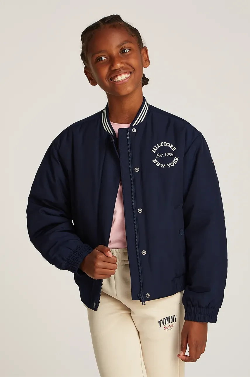 Dětská bomber bunda Tommy Hilfiger černá barva, KG0KG08312