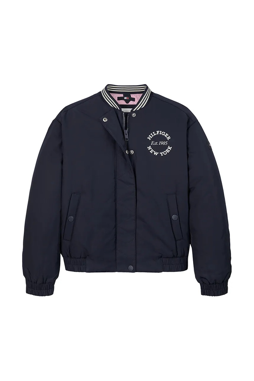 Дитяча куртка-бомбер Tommy Hilfiger колір чорний KG0KG08312