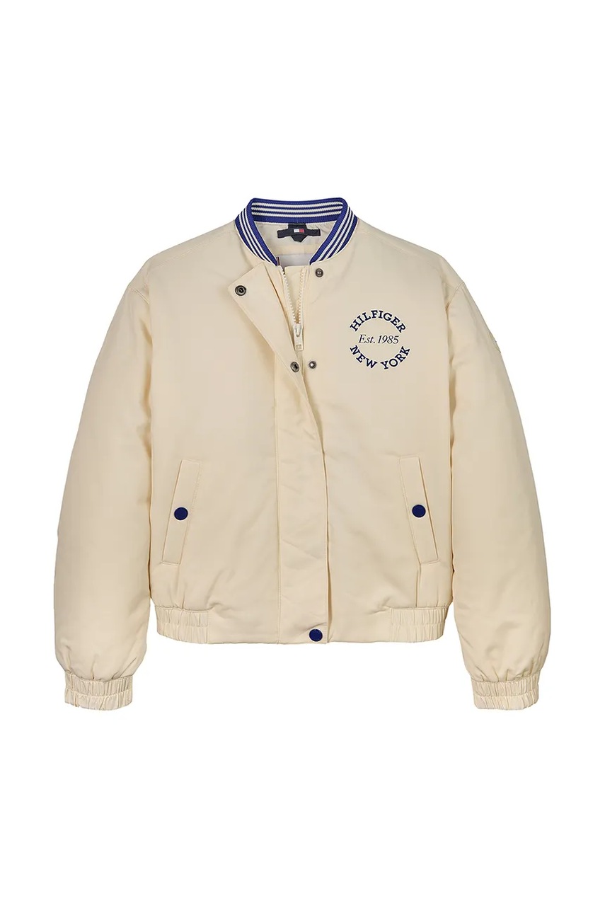 Дитяча куртка-бомбер Tommy Hilfiger колір бежевий KG0KG08312