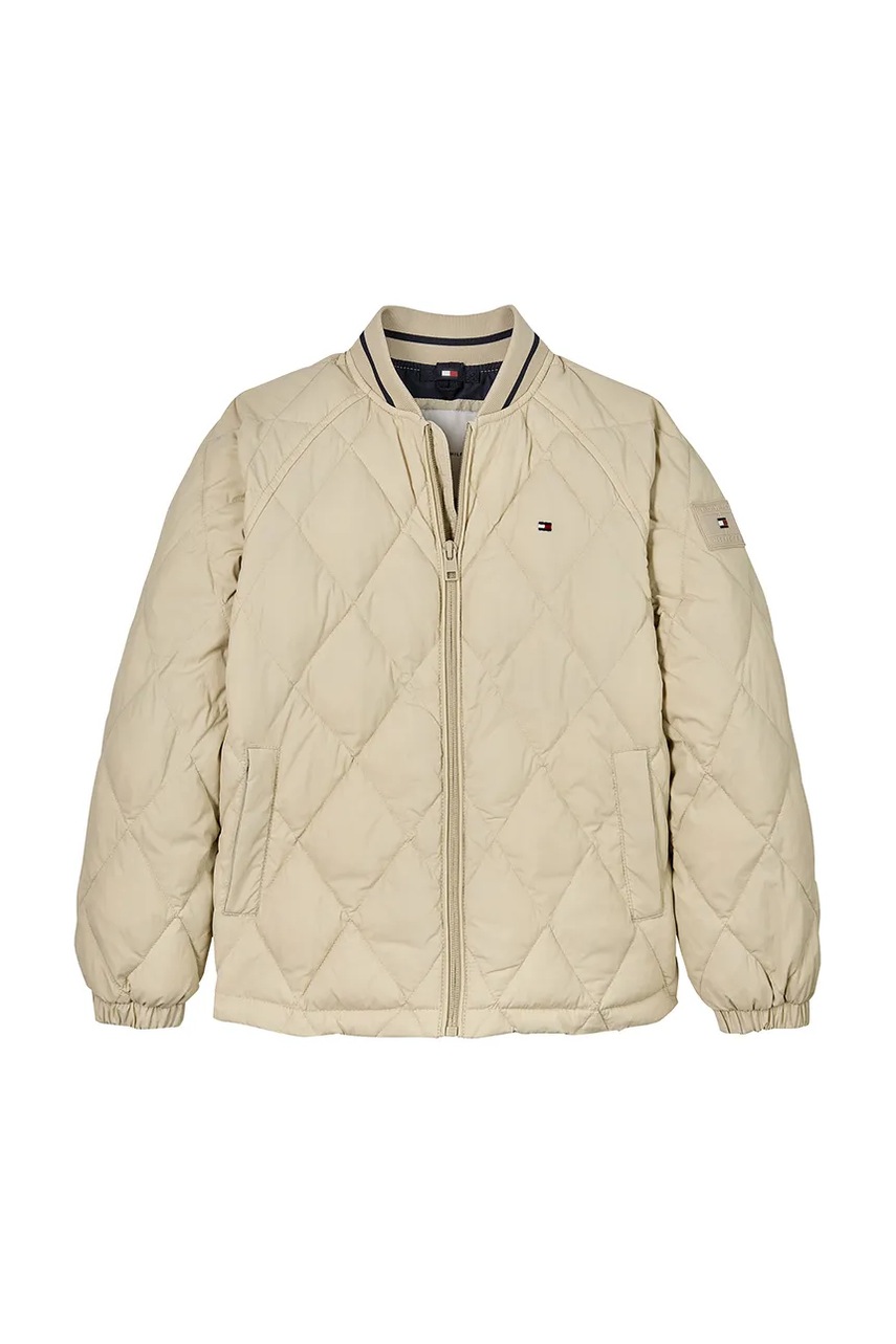 Дитяча куртка Tommy Hilfiger колір бежевий KS0KS00620