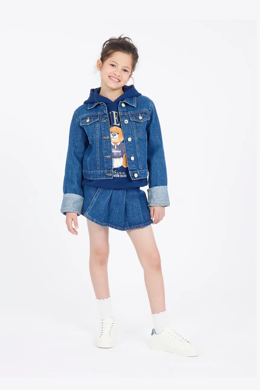 Dětská riflová bunda Guess modrá barva, J5RL03 D5D90