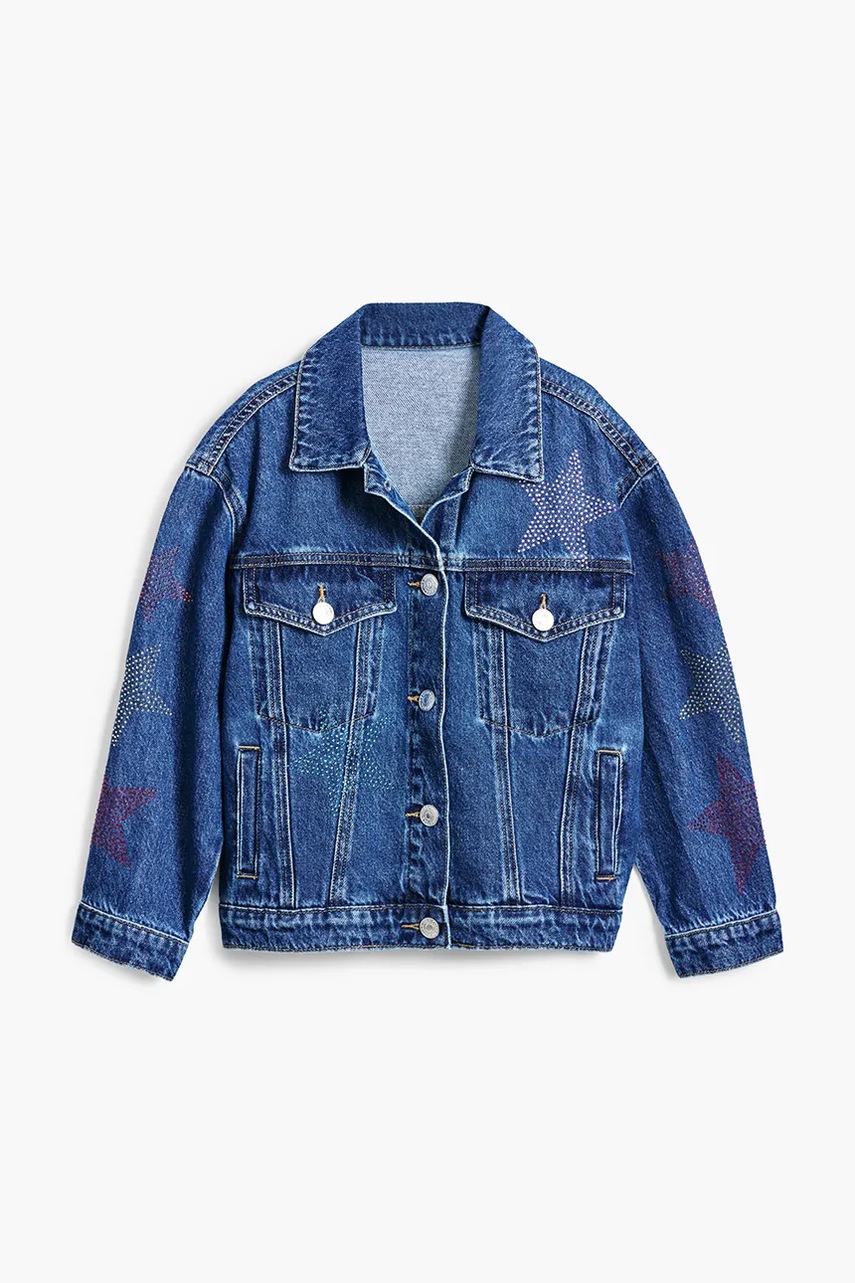 Дитяча джинсова куртка Desigual колір синій 25SGED02