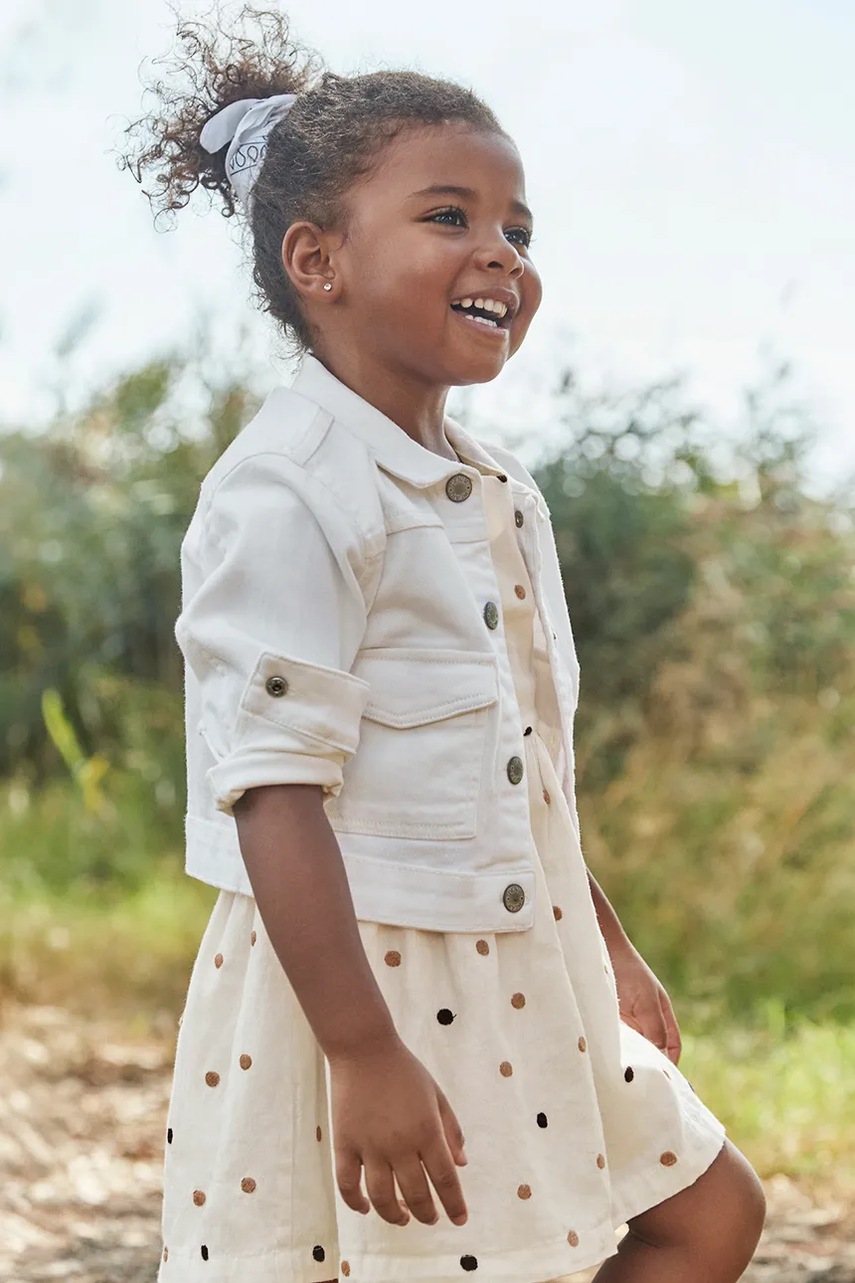 Mayoral geacă de bumbac pentru copii culoarea alb, 3407