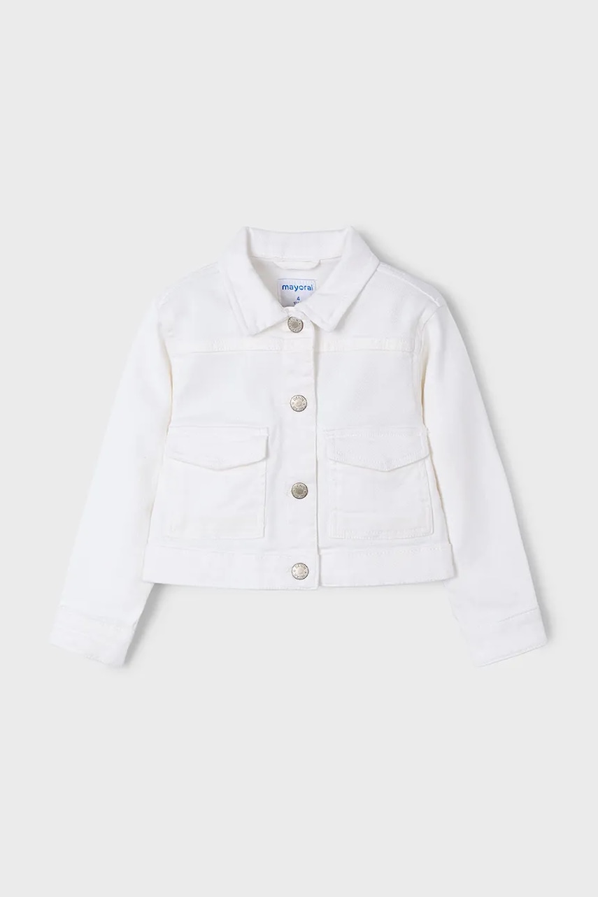 Детская хлопковая куртка Mayoral цвет белый 3407 в Херсоне Детская хлопковая куртка Mayoral цвет белый 3407 в Херсоне