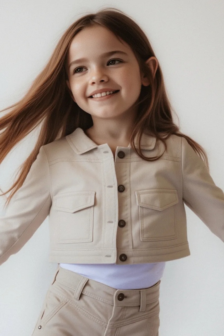 Mayoral geacă de bumbac pentru copii culoarea bej, 3407
