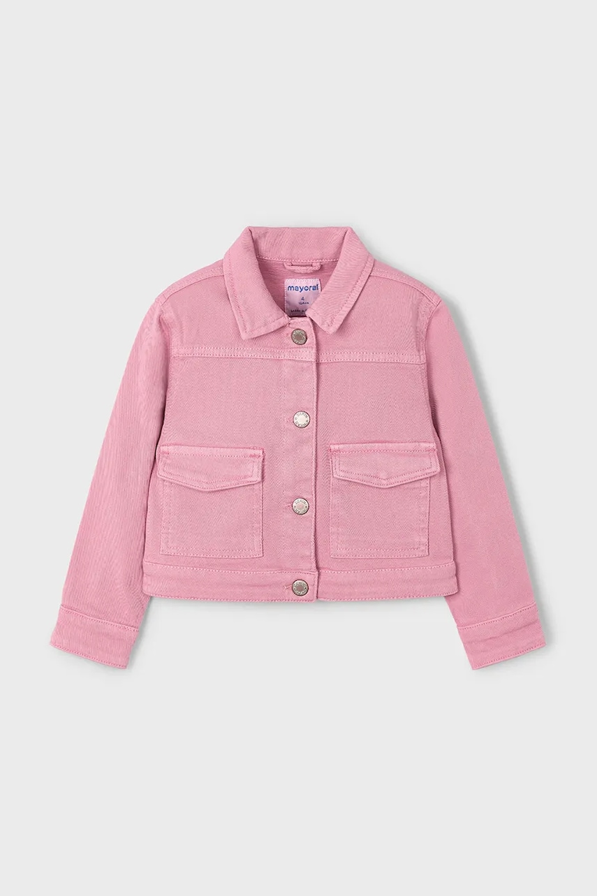 Mayoral geacă de bumbac pentru copii culoarea roz, 3407
