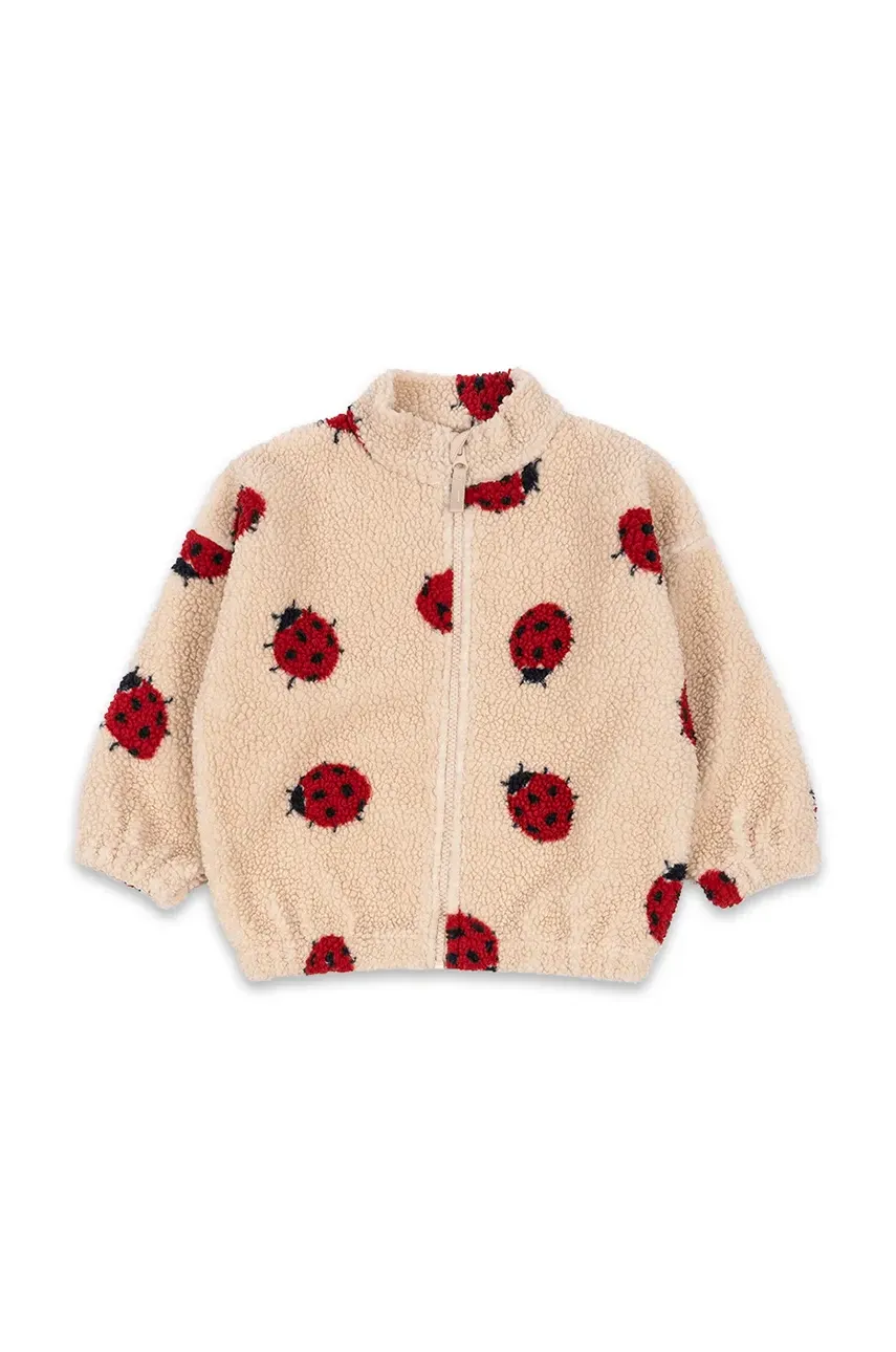 Konges Sløjd geacă bomber pentru copii JODY TEDDY JACKET GRS culoarea bej, KS102308