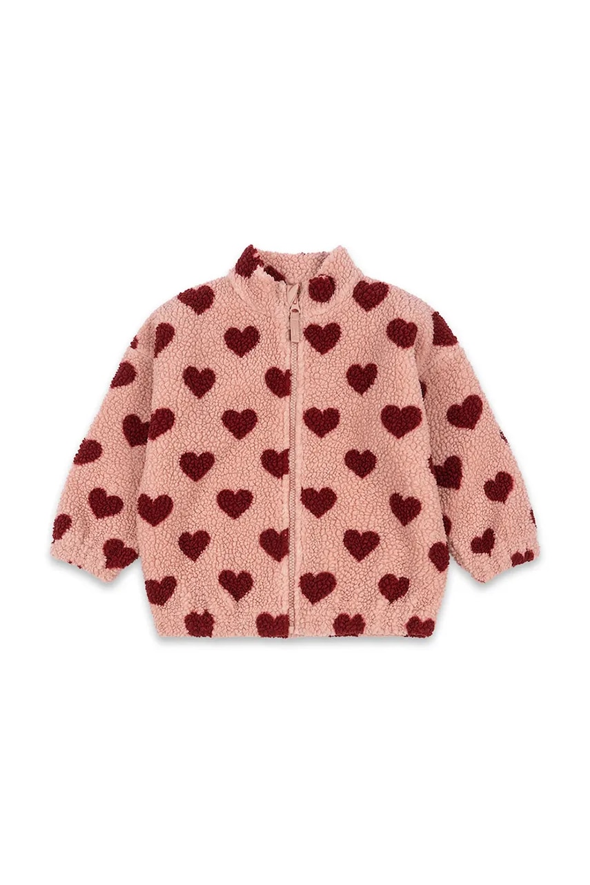 Konges Sløjd geacă bomber pentru copii JODY TEDDY JACKET GRS culoarea roz, KS102308