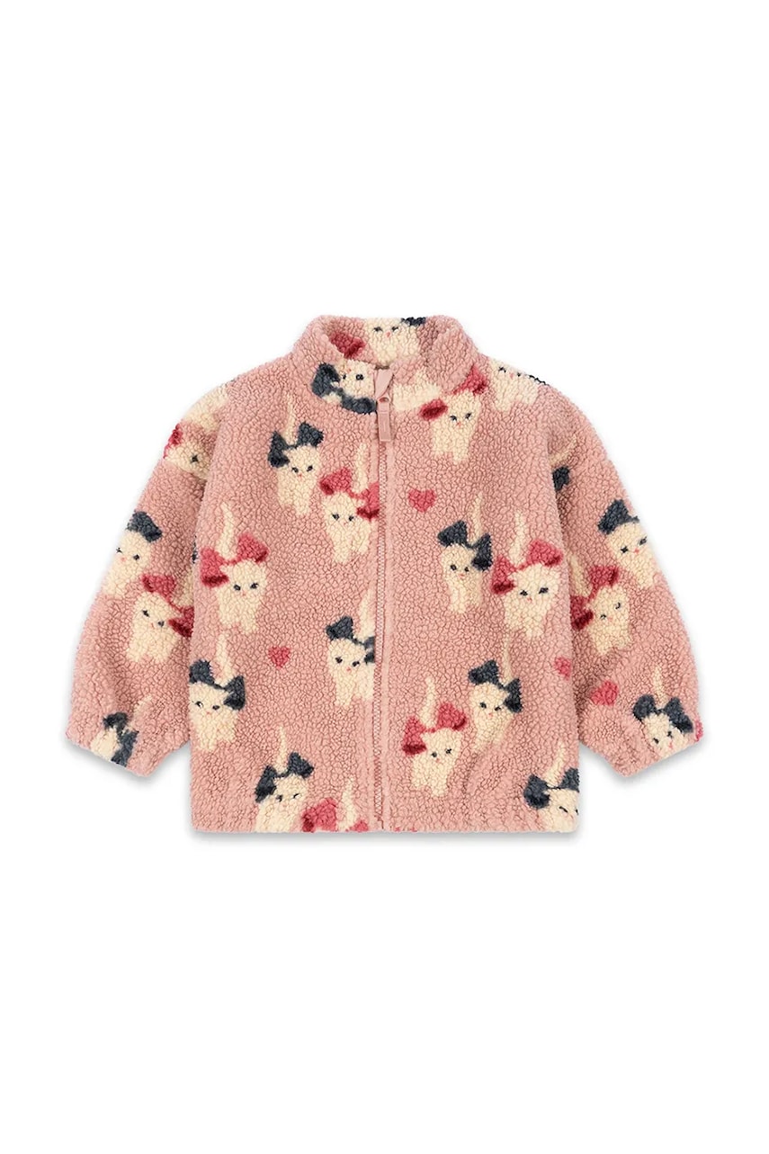 Konges Sløjd geacă bomber pentru copii JODY TEDDY JACKET GRS culoarea roz, KS102308 Konges Sløjd geacă bomber pentru copii JODY TEDDY JACKET GRS culoarea roz, KS102308