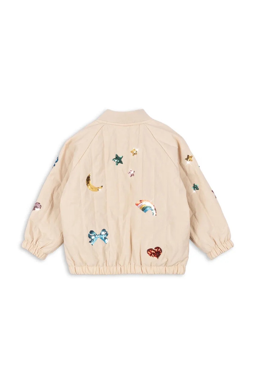 Детская куртка-бомбер Konges Sløjd JUNO SEQUIN BOMBER JACKET цвет бежевый KS103009 Детская куртка-бомбер Konges Sløjd JUNO SEQUIN BOMBER JACKET цвет бежевый KS103009