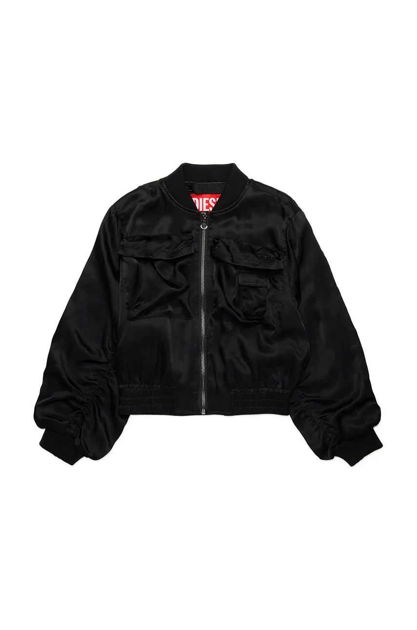 Diesel geaca bomber pentru copii JGKHLOWS JACKET culoarea negru, J02205