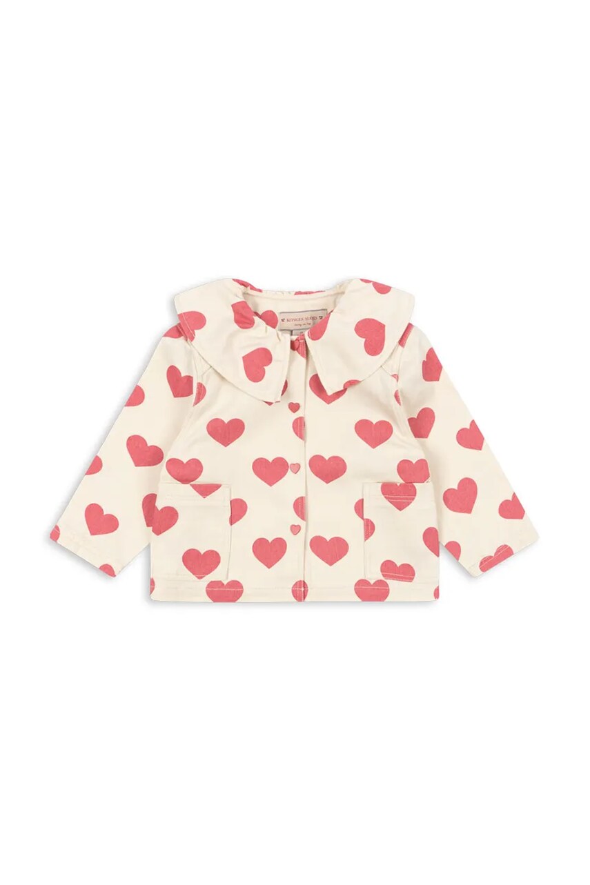 Konges Sløjd geaca copii MAGOT COLLAR JACKET GOTS culoarea bej, KS103364