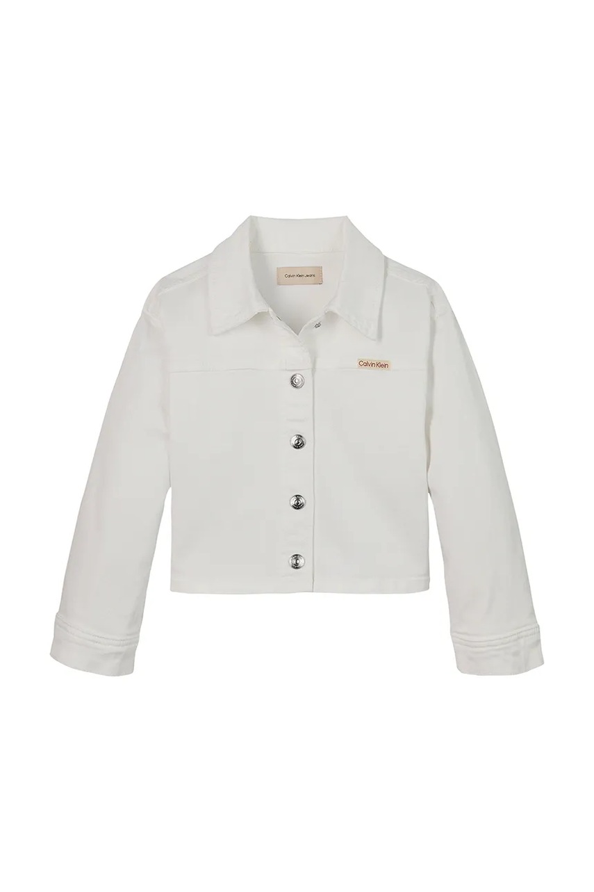 Детская джинсовая куртка Calvin Klein Jeans цвет белый IG0IG02844