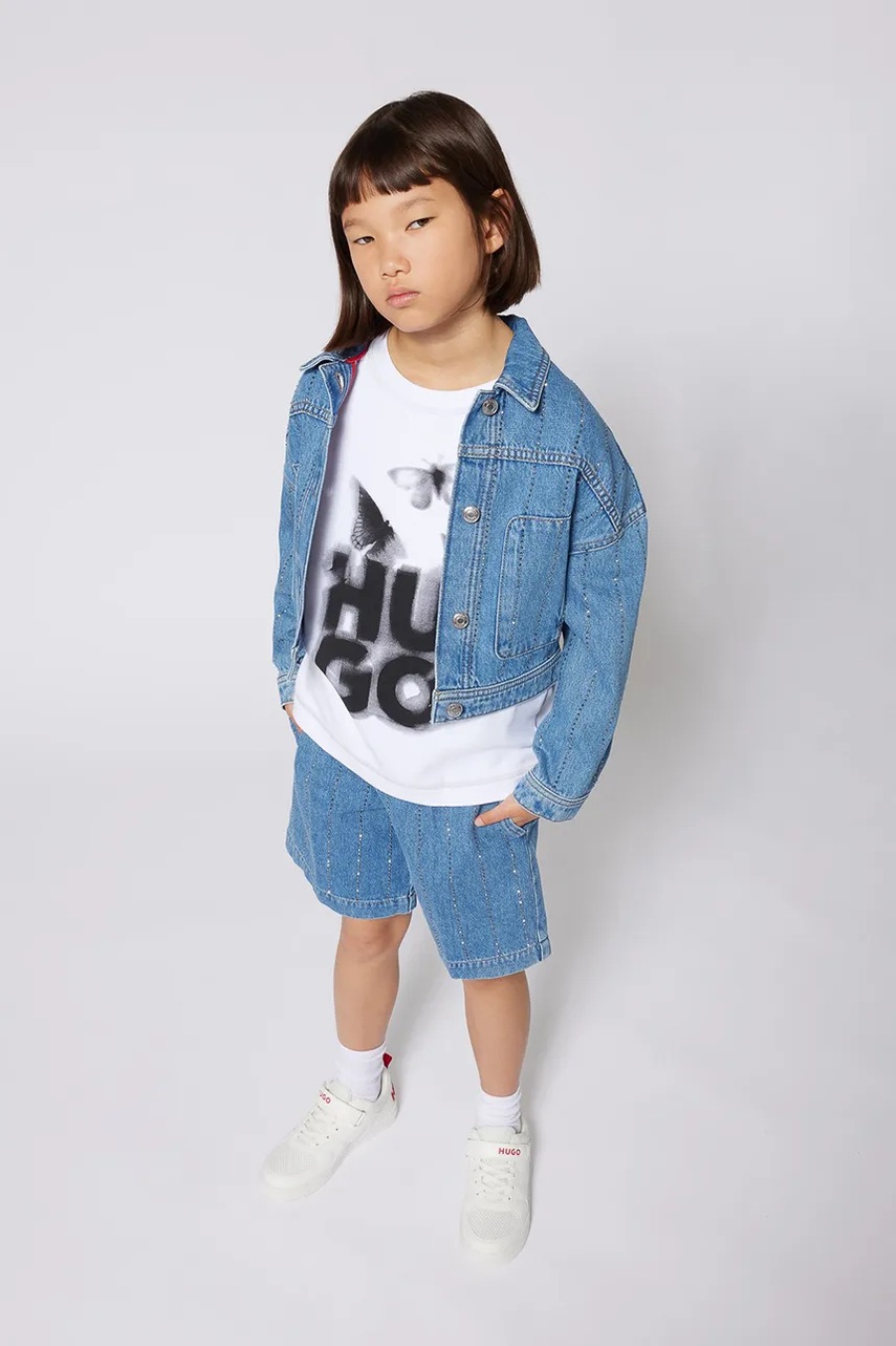 Dětská riflová bunda HUGO (obrázek 4)