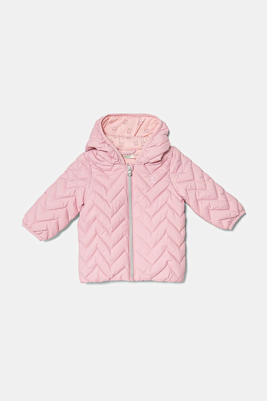 United Colors of Benetton geaca bebe culoarea roz, 2WU0AN00W