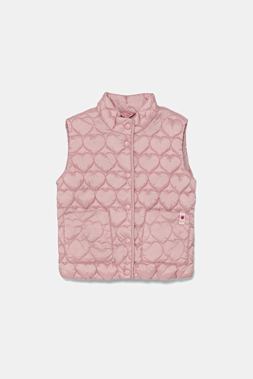 United Colors of Benetton vestă copii culoarea roz, 2YCUGJ00L United Colors of Benetton vestă copii culoarea roz, 2YCUGJ00L
