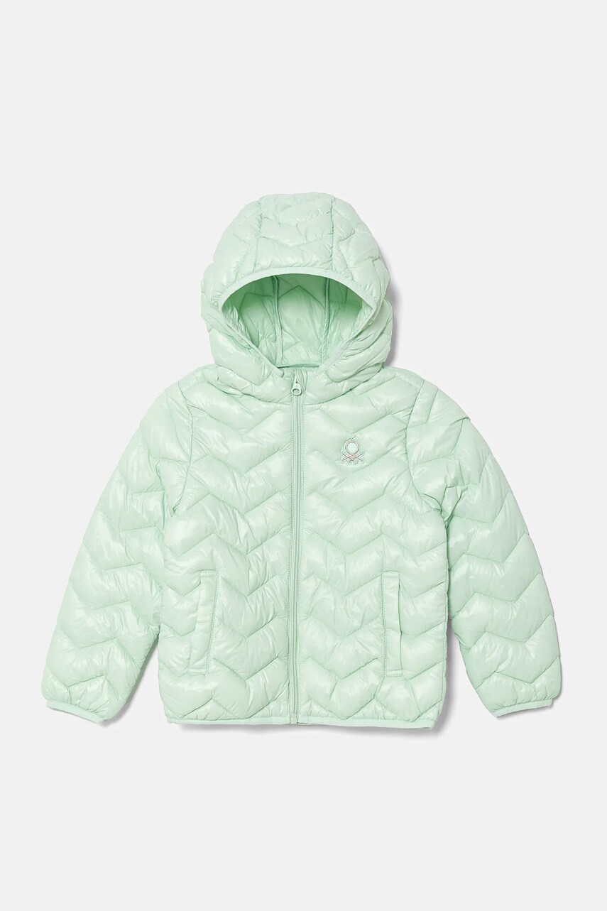 United Colors of Benetton geaca copii culoarea verde, 21INGN02Z