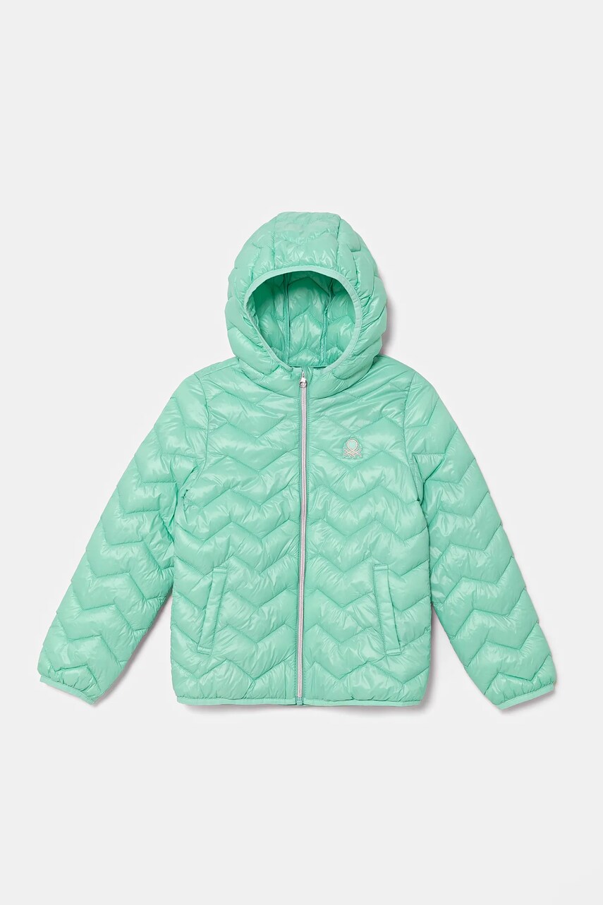 United Colors of Benetton geaca copii culoarea turcoaz, 21INCN04U