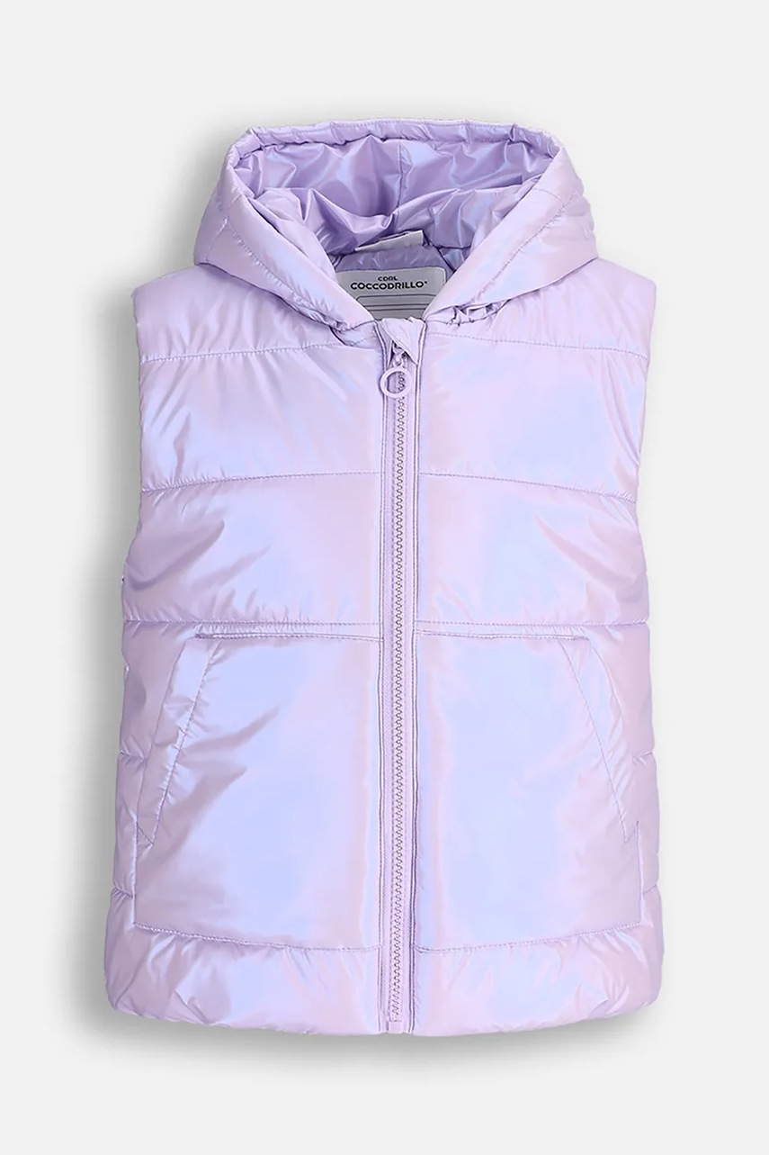 Детская безрукавка Coccodrillo цвет фиолетовый OUTERWEAR GIRL KIDS