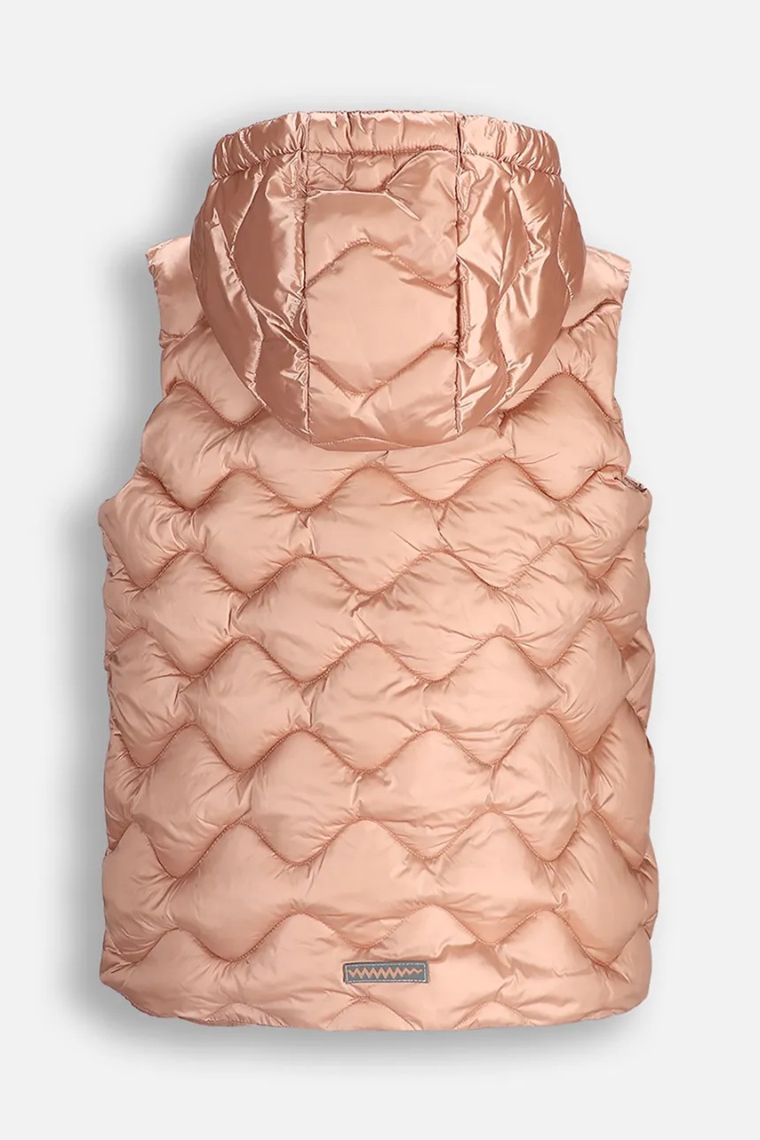 Дитяча безрукавка Coccodrillo колір коричневий OUTERWEAR GIRL JUNIOR