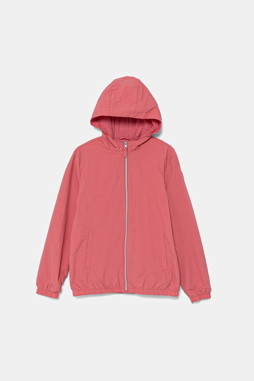 Levně Dětská bunda United Colors of Benetton růžová barva, 2IGGCN05Y