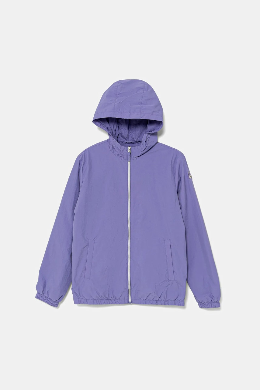 United Colors of Benetton geaca copii culoarea violet, 2IGGCN05Y