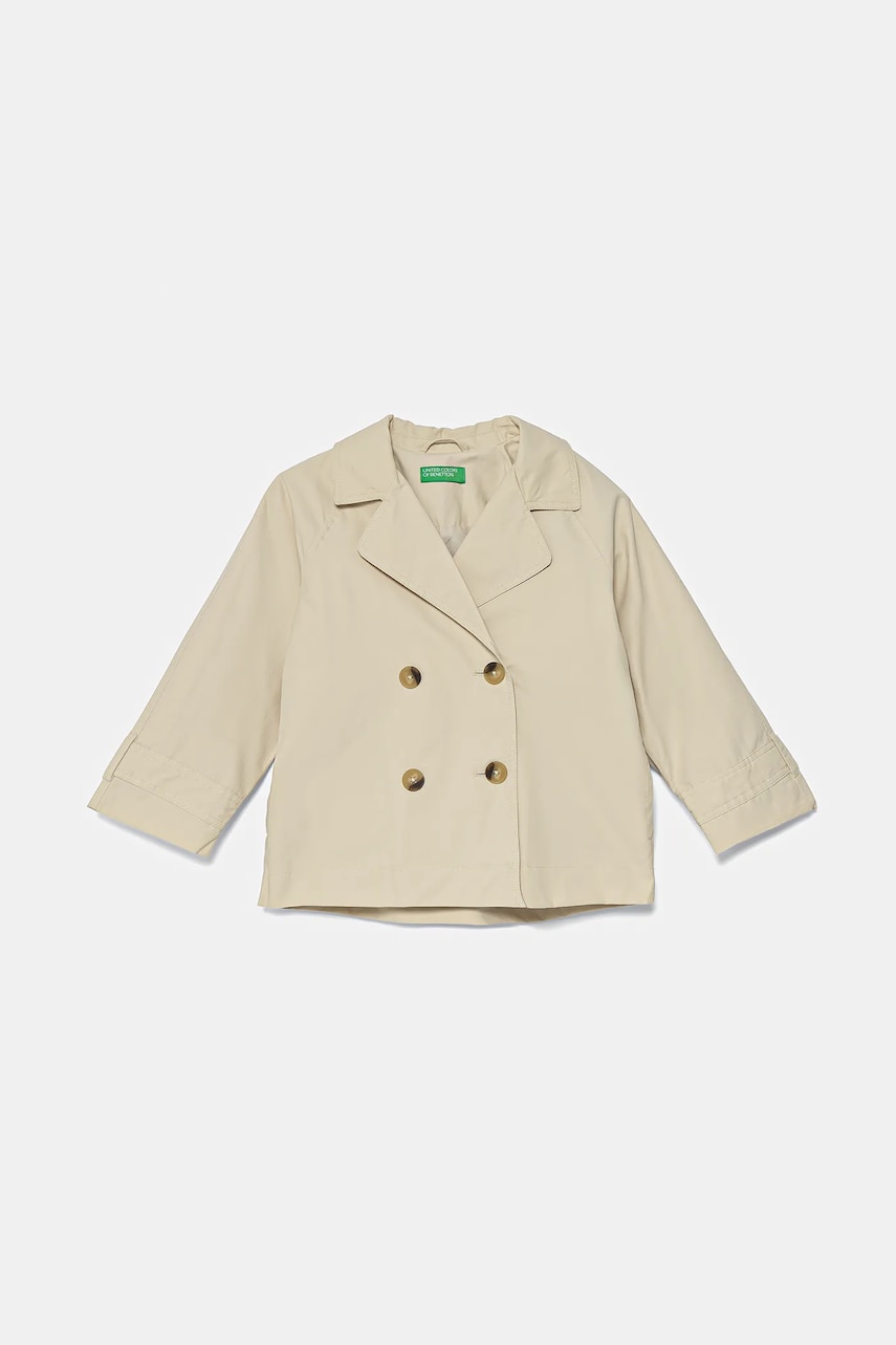United Colors of Benetton geaca copii culoarea bej, 24J4CN067