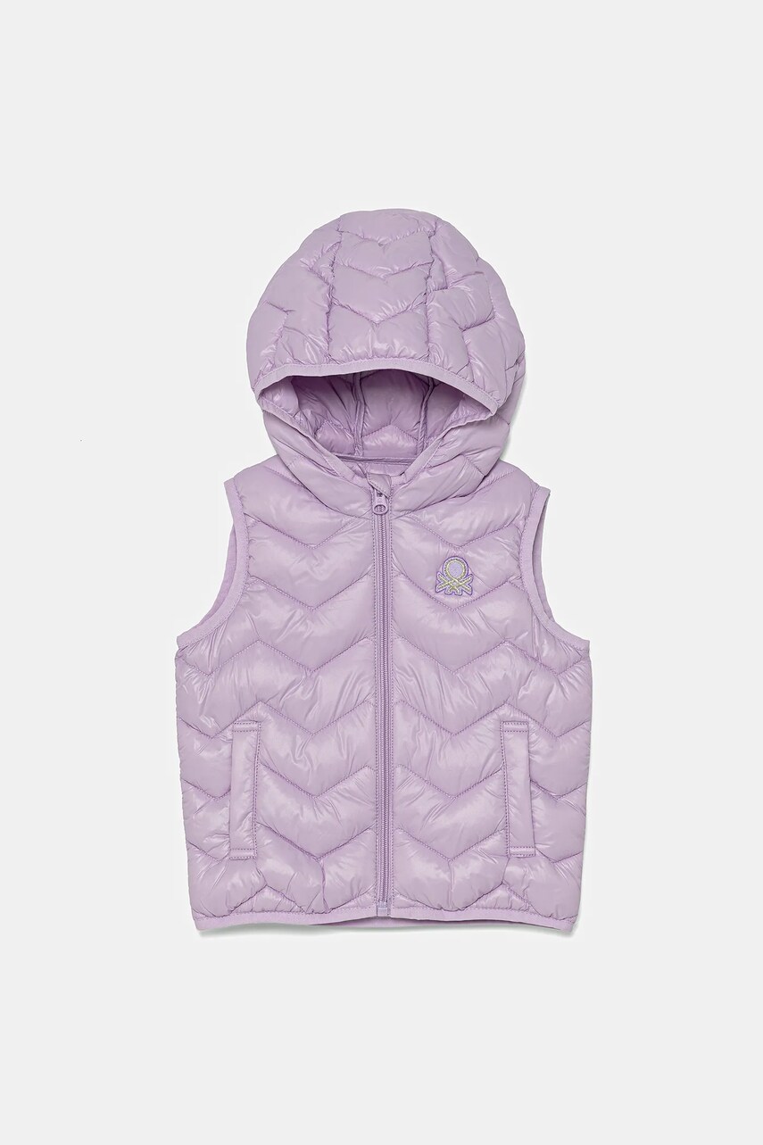 United Colors of Benetton vesta copii culoarea violet, 21INGJ00H