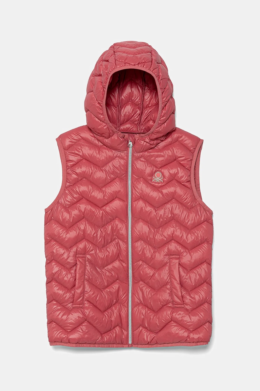 United Colors of Benetton vestă copii culoarea roz, 21INCJ00Q United Colors of Benetton vestă copii culoarea roz, 21INCJ00Q