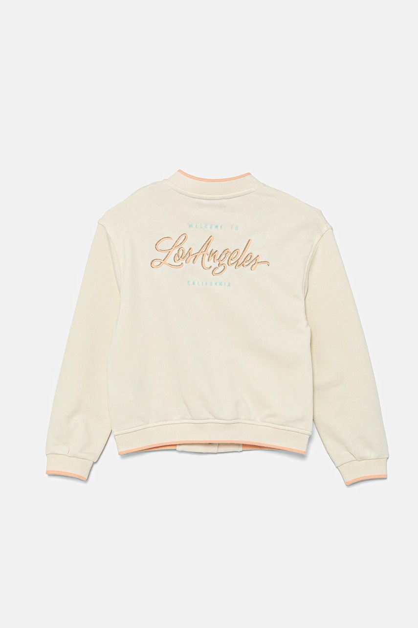 Детская кофта United Colors of Benetton цвет бежевый с аппликацией 32N4G503P