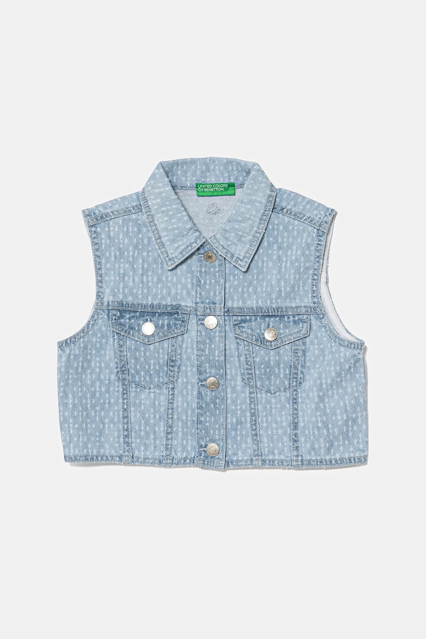 United Colors of Benetton vesta denim pentru copii 22P6CJ011