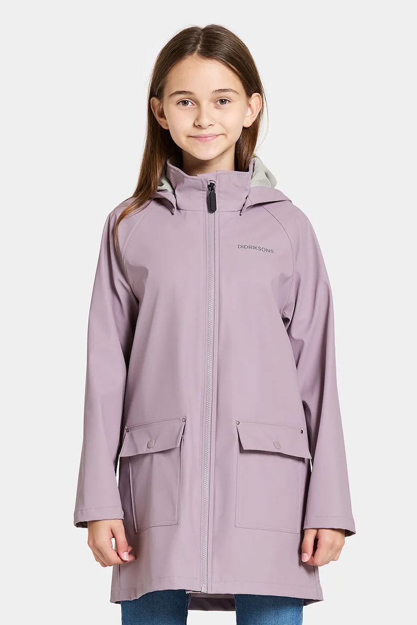 Didriksons geaca de ploaie copii GIGA KIDS JKT culoarea violet, 505690 Didriksons geaca de ploaie copii GIGA KIDS JKT culoarea violet, 505690