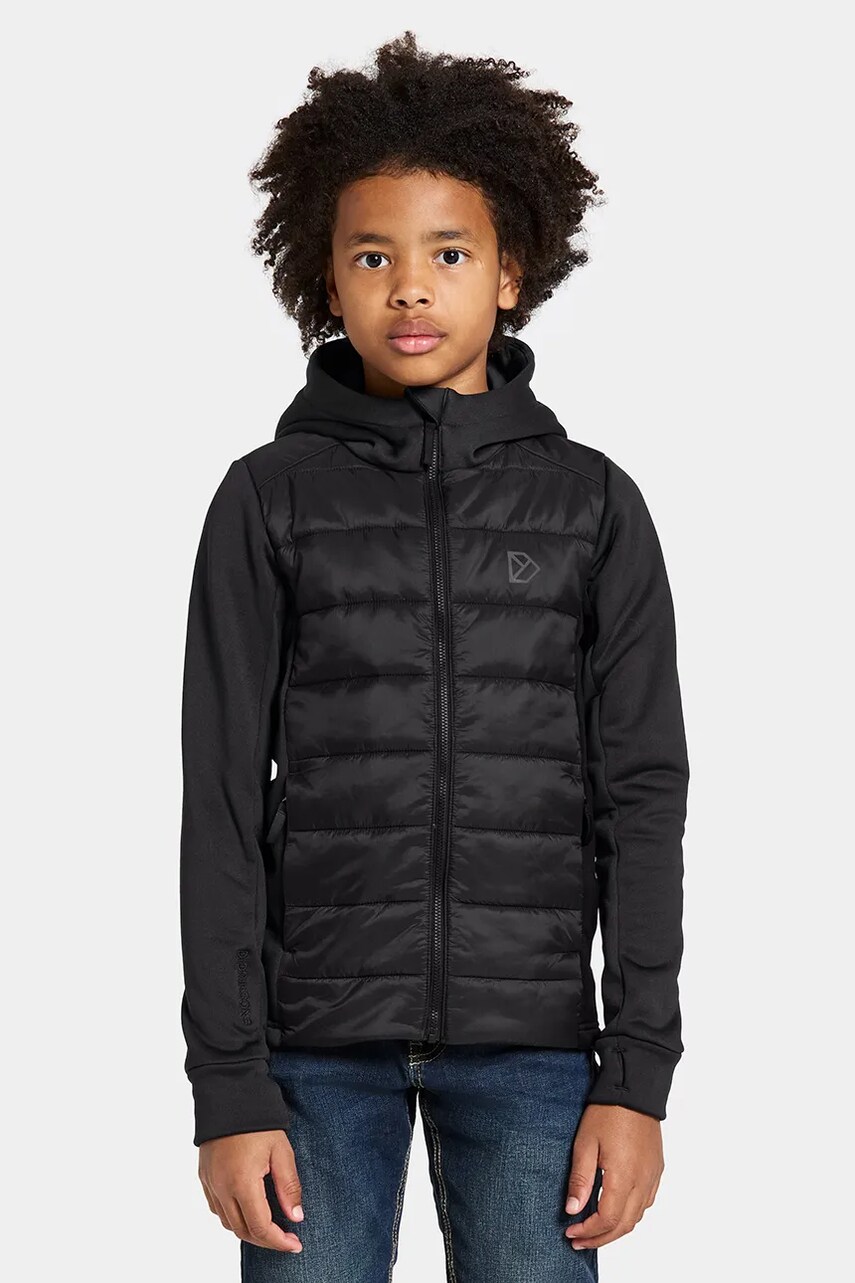 Didriksons geaca copii KAPRIS KIDS FZ culoarea negru, 505783