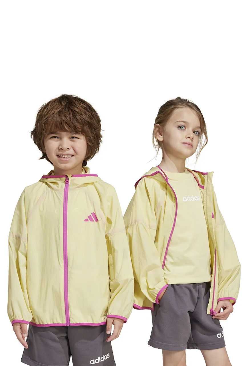 adidas geacă copii culoarea galben, JC9437