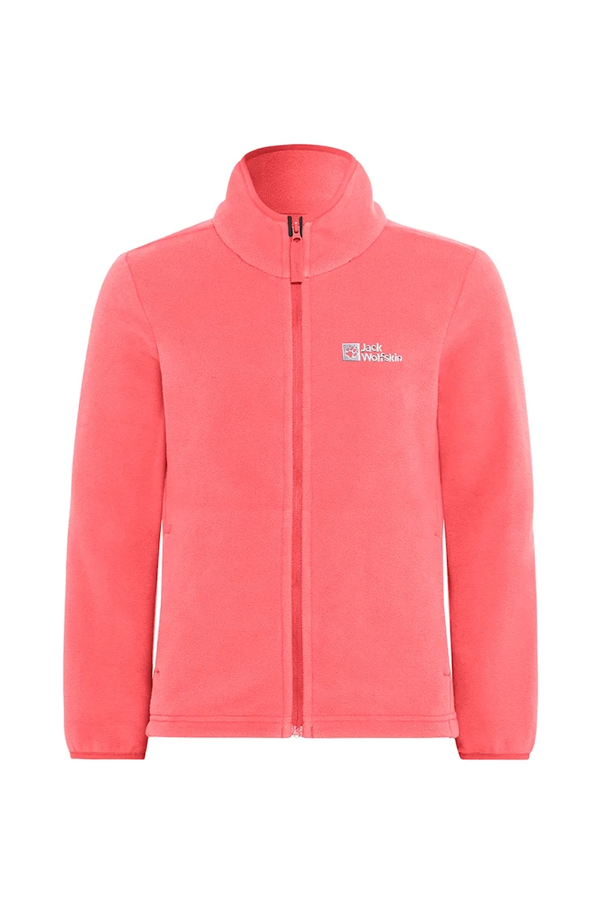 Детская кофта Jack Wolfskin TAUNUS JACKET K цвет розовый однотонная 1609482 Детская кофта Jack Wolfskin TAUNUS JACKET K цвет розовый однотонная 1609482