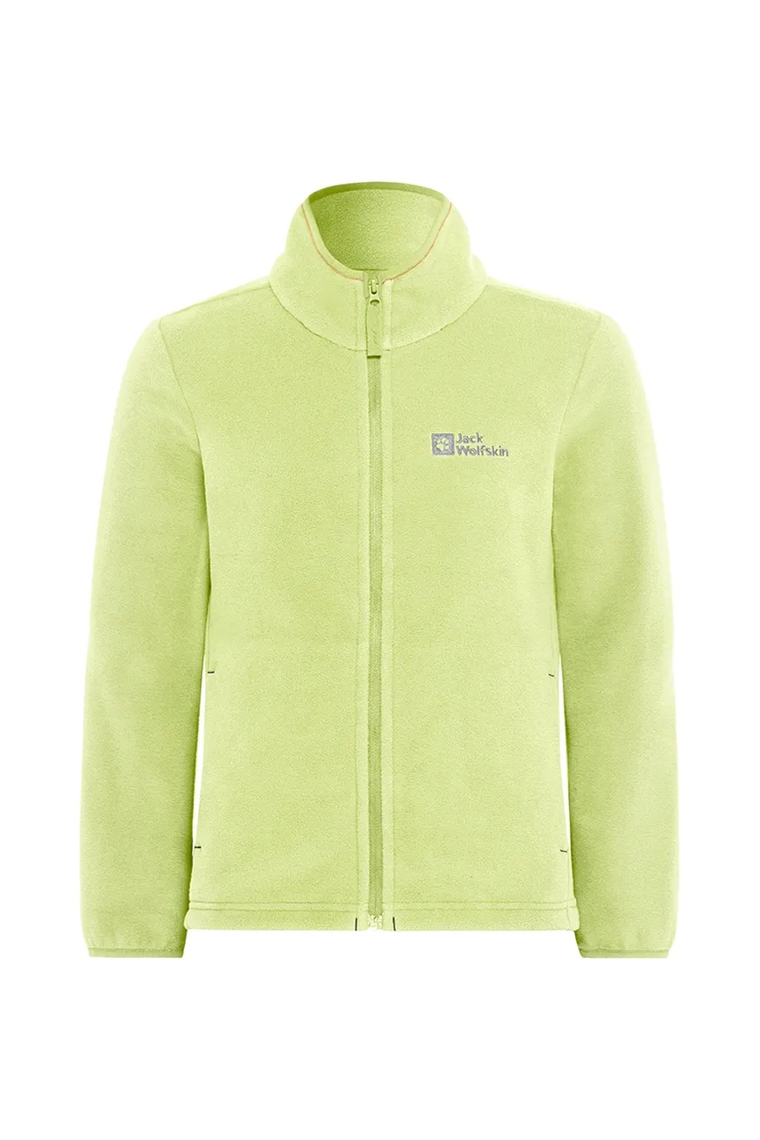 Детская кофта Jack Wolfskin TAUNUS JACKET K цвет зелёный однотонная 1609482