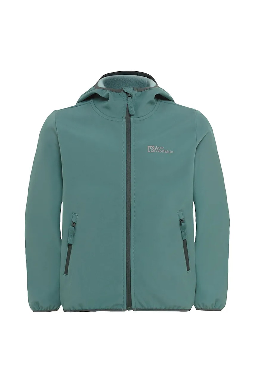 Jack Wolfskin geaca copii FOURWINDS JACKET KIDS culoarea verde, A61854 Jack Wolfskin geaca copii FOURWINDS JACKET KIDS culoarea verde, A61854