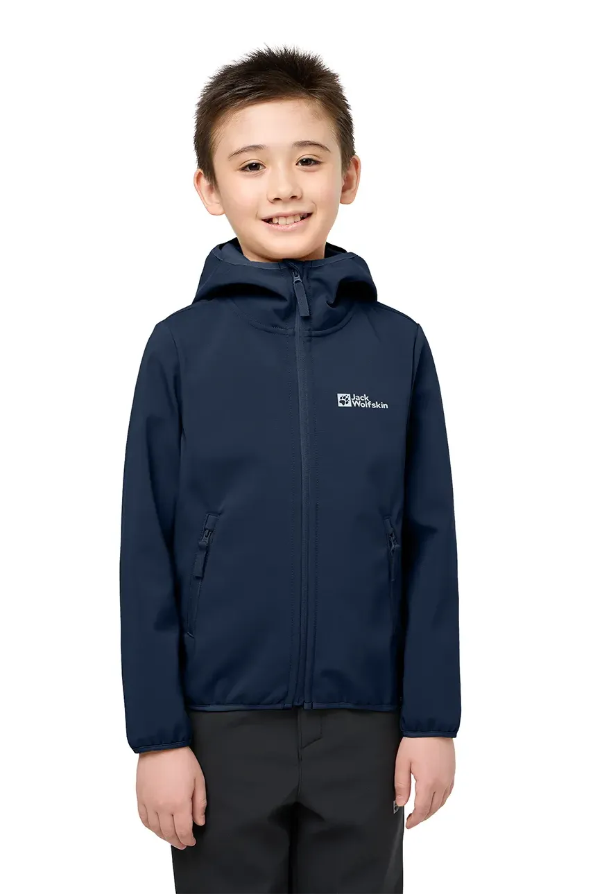 Jack Wolfskin geaca copii FOURWINDS JACKET KIDS culoarea albastru marin, A61854