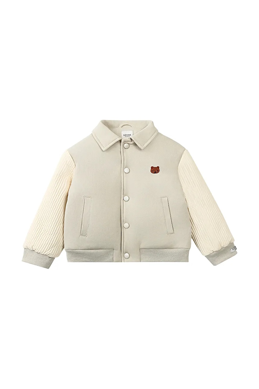 Дитяча куртка-бомбер Donsje Pidas Jacket Bear колір бежевий 4097401 Дитяча куртка-бомбер Donsje Pidas Jacket Bear колір бежевий 4097401