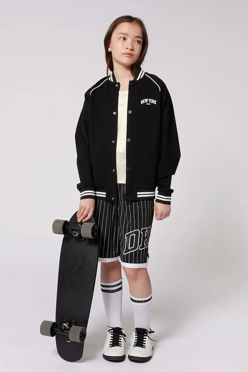 Dkny geacă bomber pentru copii culoarea negru, D62232