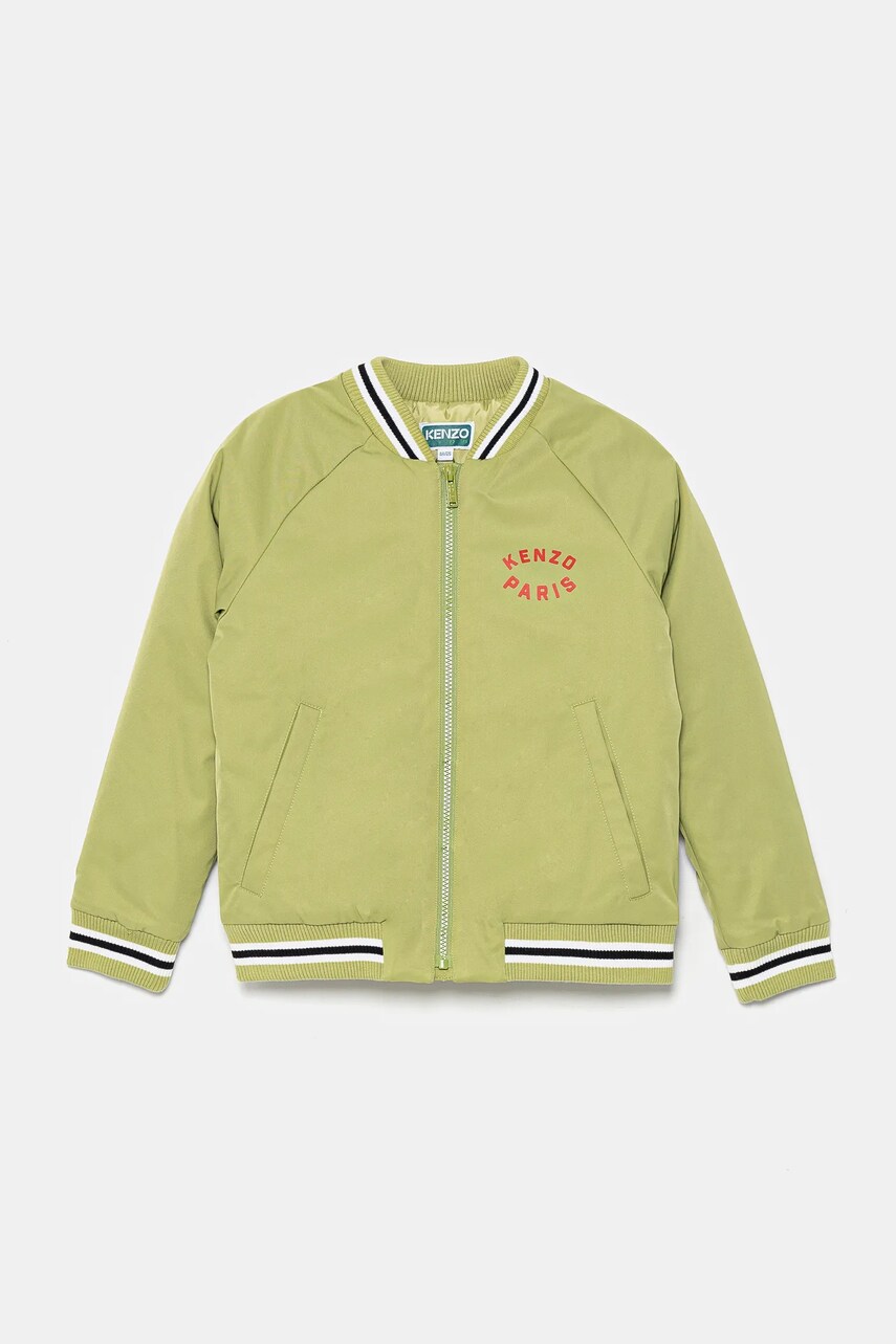 Kenzo Kids geaca bomber pentru copii culoarea verde, K61171