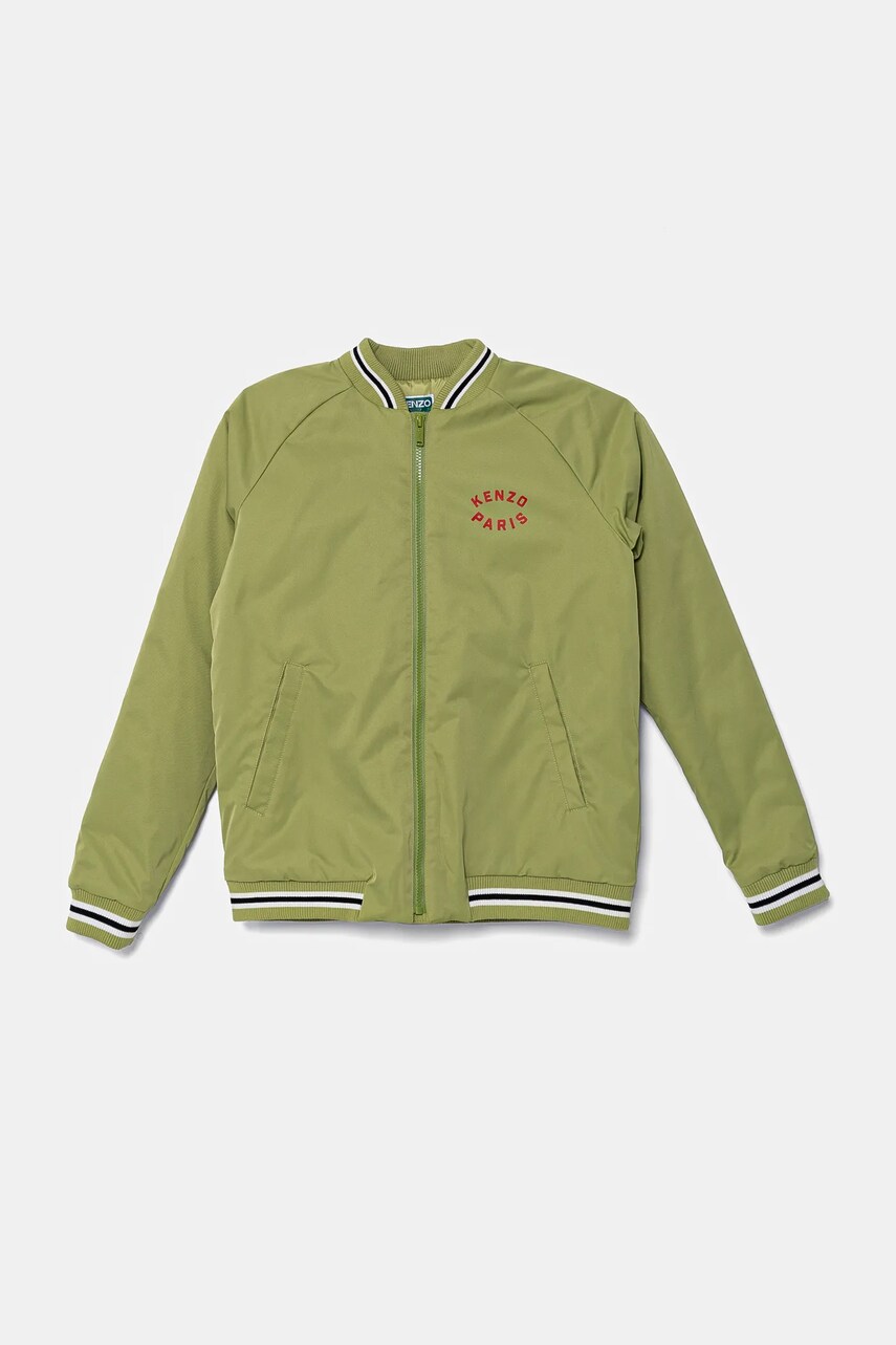 Kenzo Kids geaca bomber pentru copii culoarea verde, K61171