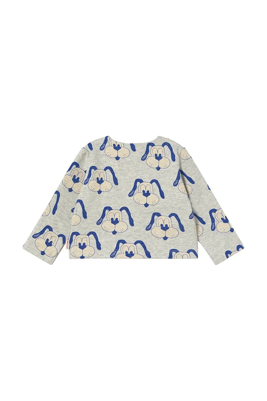 Куртка для немовлят Tinycottons DOGS BABY JACKET колір сірий SS25-467