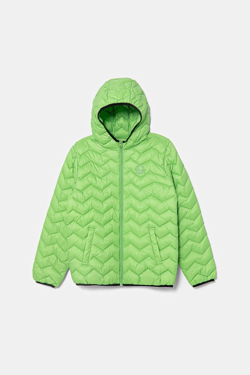 United Colors of Benetton geaca copii culoarea verde, 2TWDCN04V