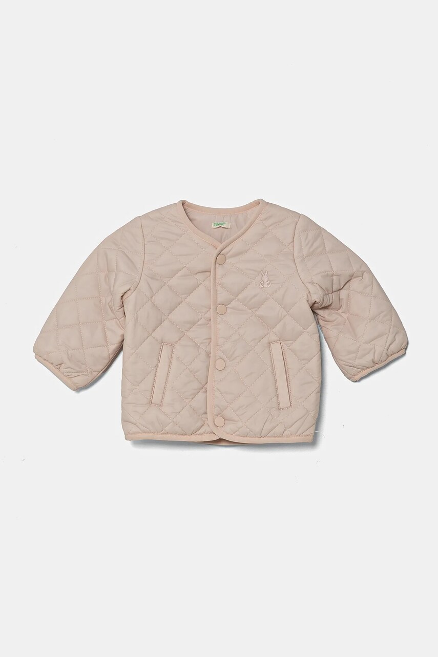 United Colors of Benetton geaca bebe culoarea roz, 2MJAAN00V