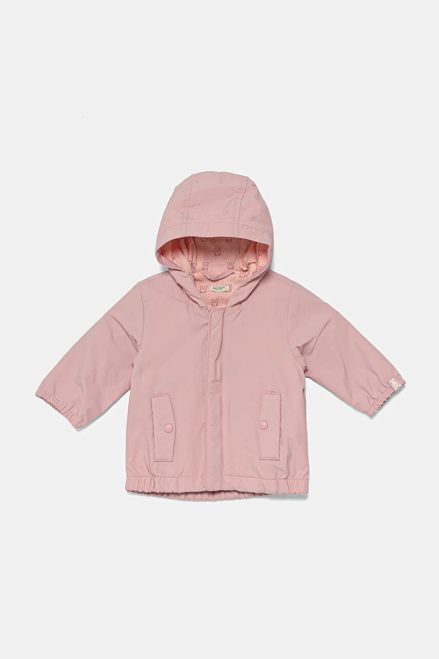 United Colors of Benetton geaca bebe culoarea roz, 2IGGAN00T