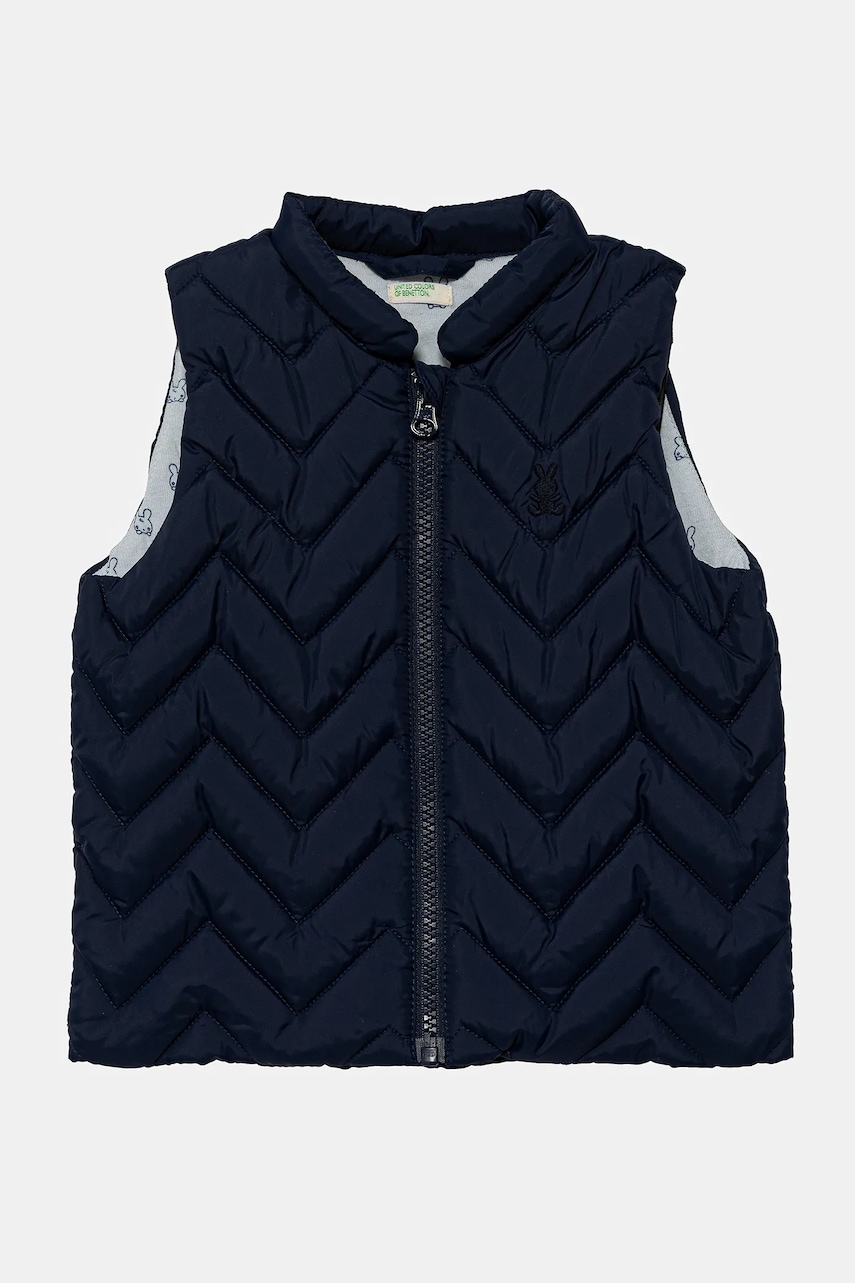 United Colors of Benetton vestă culoarea bleumarin, 2WU0AJ005