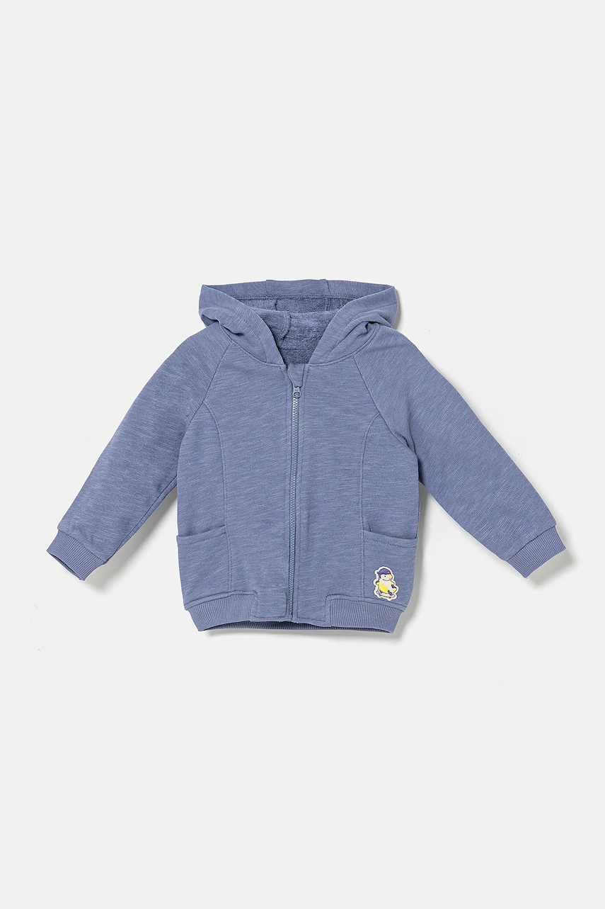 United Colors of Benetton bluză copii culoarea violet, cu glugă, uni, 3Z4JA501K United Colors of Benetton bluză copii culoarea violet, cu glugă, uni, 3Z4JA501K