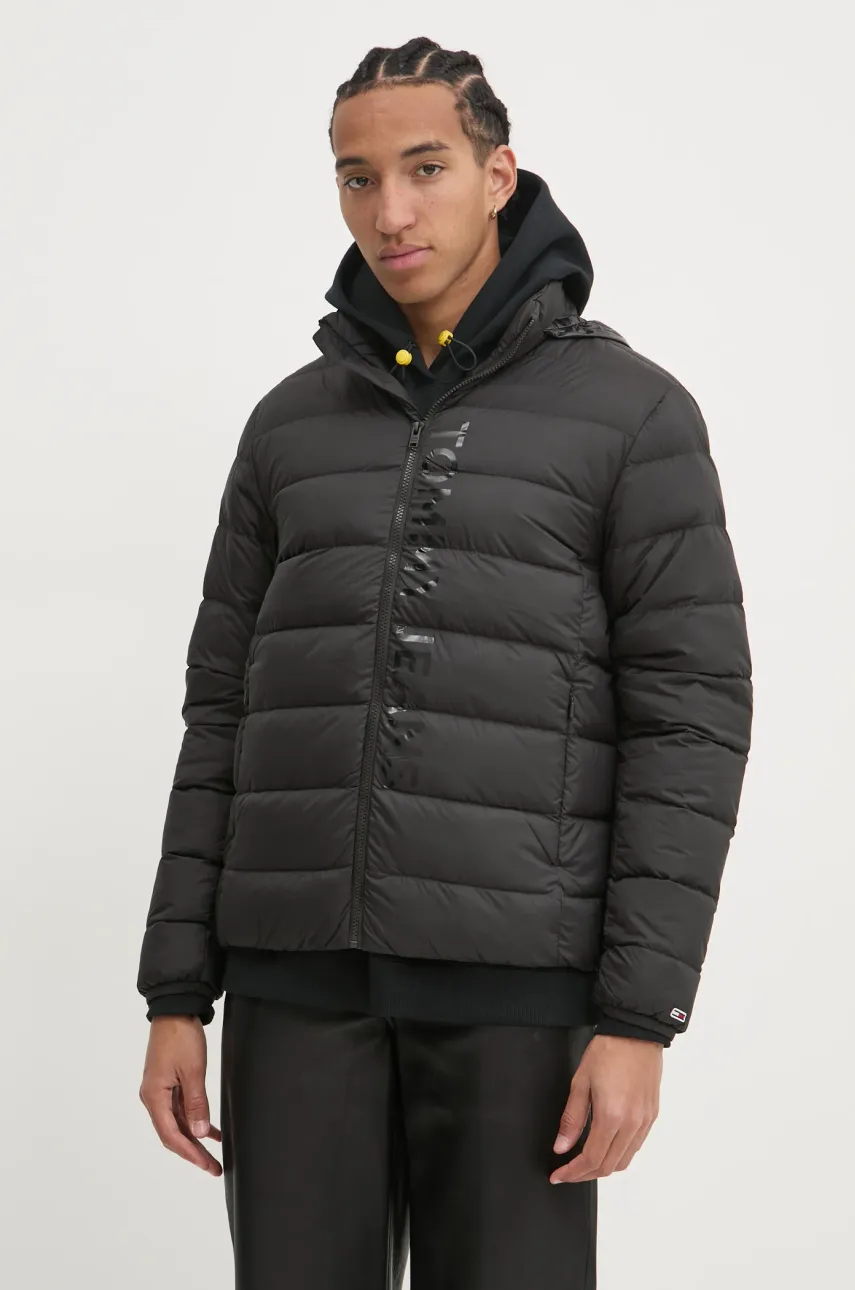 Tommy Jeans geacă de puf bărbați, culoarea negru, de iarnă, DM0DM21175 - 0 | YEO